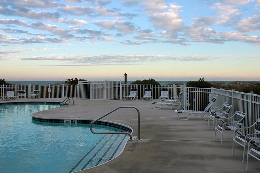 Wrightsville Dunes Pool The Wrightsville Dunes pool sits oceanfront for gorgeous views of the Atlantic.