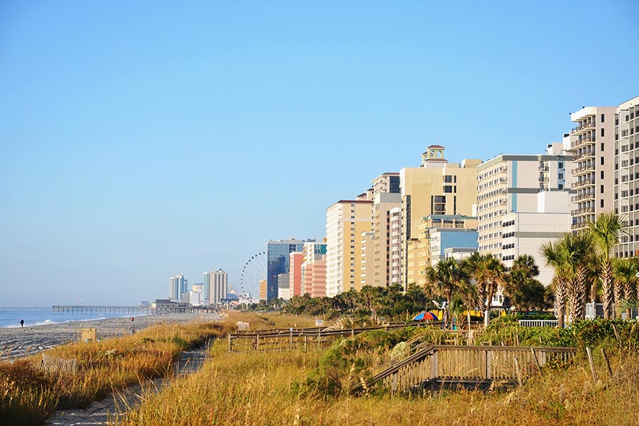 Miles of the Atlantic beach's sun and surf are just a few miles from Conway.